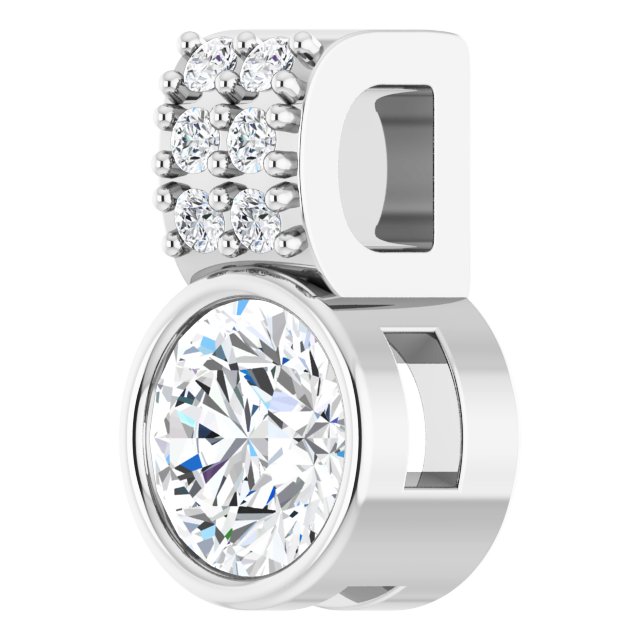Platinum 3/8 CTW Lab-Grown Diamond Pendant