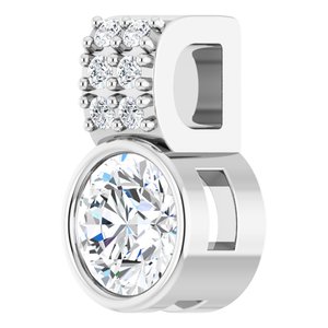 Platinum 3/8 CTW Lab-Grown Diamond Pendant