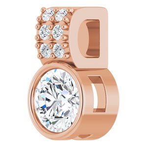 14K Rose 3/8 CTW Lab-Grown Diamond Pendant