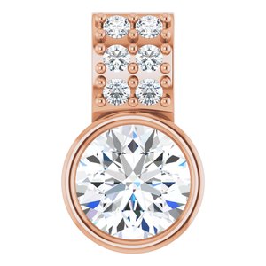 14K Rose 3/8 CTW Lab-Grown Diamond Pendant
