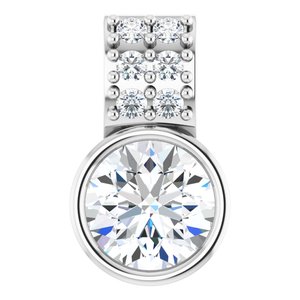 Platinum 3/8 CTW Lab-Grown Diamond Pendant