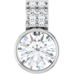 Platinum 3/4 CTW Lab-Grown Diamond Pendant