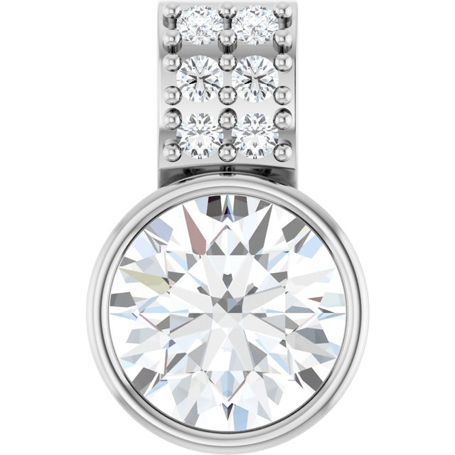 Platinum 3/4 CTW Lab-Grown Diamond Pendant