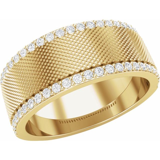 14K Yellow 1/2 CTW Lab-Grown Diamond Band