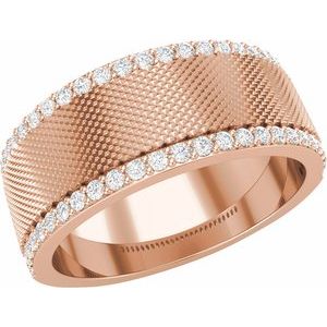14K Rose 1/2 CTW Lab-Grown Diamond Band