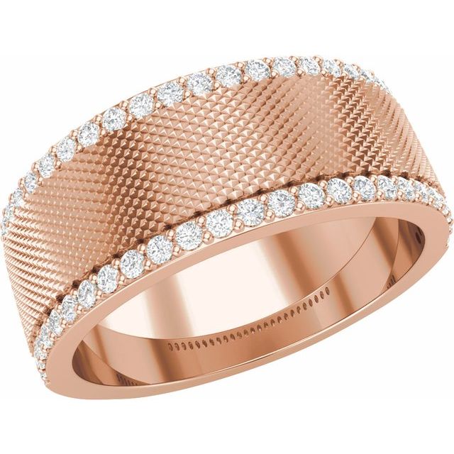 14K Rose 1/2 CTW Lab-Grown Diamond Band