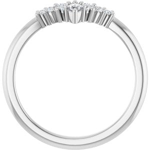 Platinum 1/6 CTW Lab-Grown Diamond Contour Band