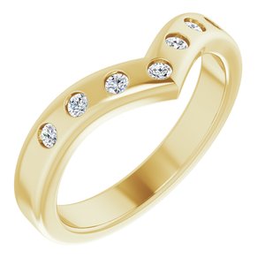 14K Yellow 1/5 CTW Lab-Grown Diamond Contour Band