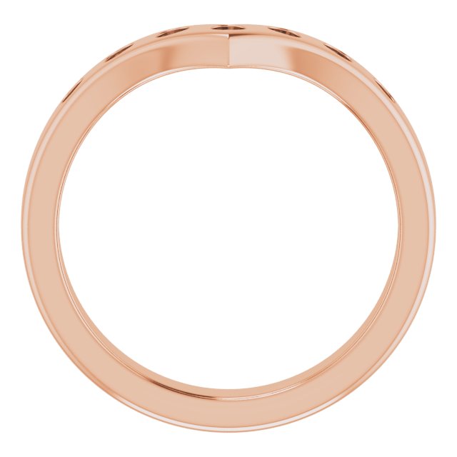 14K Rose 1/5 CTW Lab-Grown Diamond Contour Band
