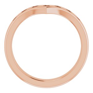 14K Rose 1/5 CTW Lab-Grown Diamond Contour Band