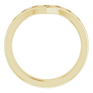 14K Yellow 1/5 CTW Lab-Grown Diamond Contour Band
