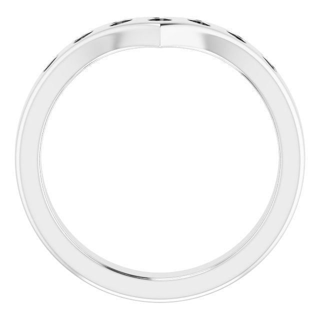 Platinum 1/5 CTW Lab-Grown Diamond Contour Band