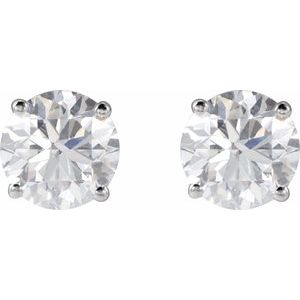 14K White 2 CTW Lab-Grown Diamond Stud Earrings