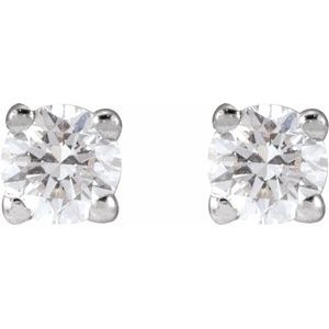 14K White 1/6 CTW Lab-Grown Diamond Earrings