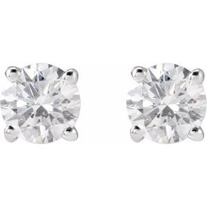 14K White 3/4 CTW Lab-Grown Diamond Stud Earrings