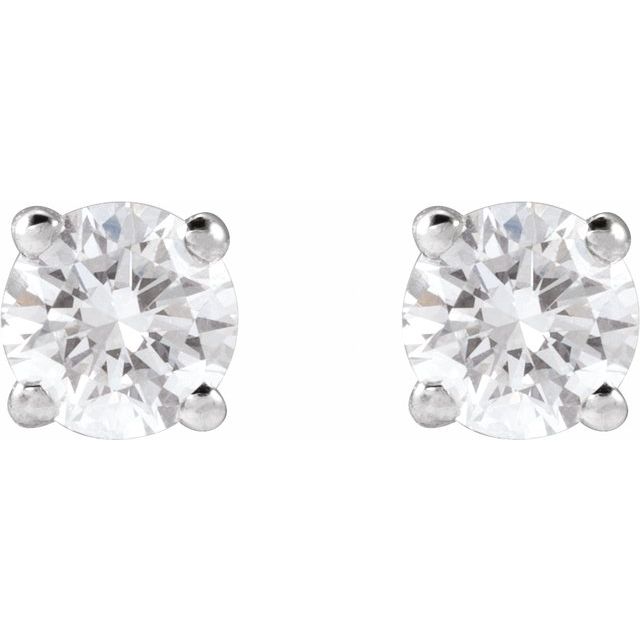 14K White 1/2 CTW Lab-Grown Diamond Stud Earrings