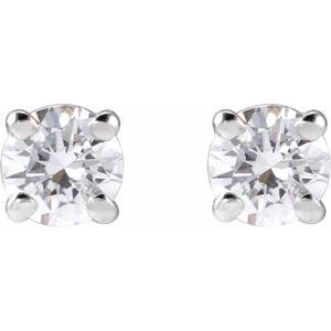 14K White 1/3 CTW Lab-Grown Diamond Stud Earrings