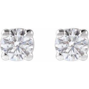 14K White 1/5 CTW Lab-Grown Dimaond Stud Earrings