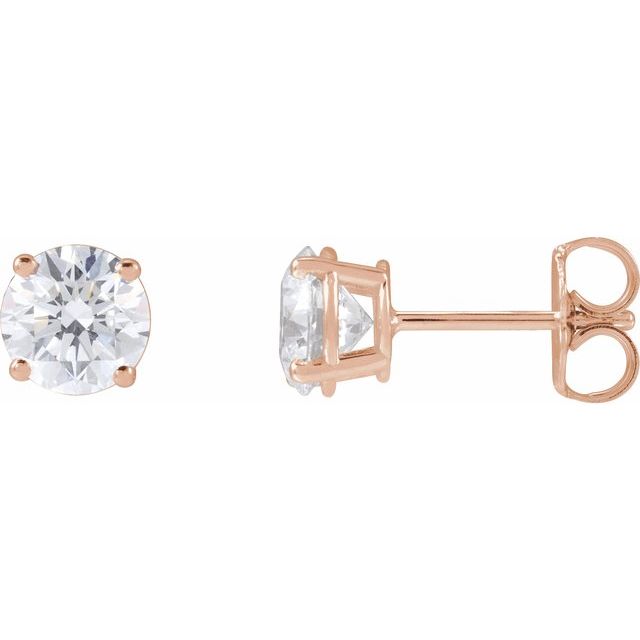 14K Rose 1 1/2 CTW Lab-Grown Diamond Stud Earrings