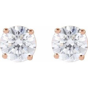 14K Rose 1 1/2 CTW Lab-Grown Diamond Stud Earrings