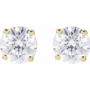 14K Yellow 1 1/2 CTW Lab-Grown Diamond Stud Earrings