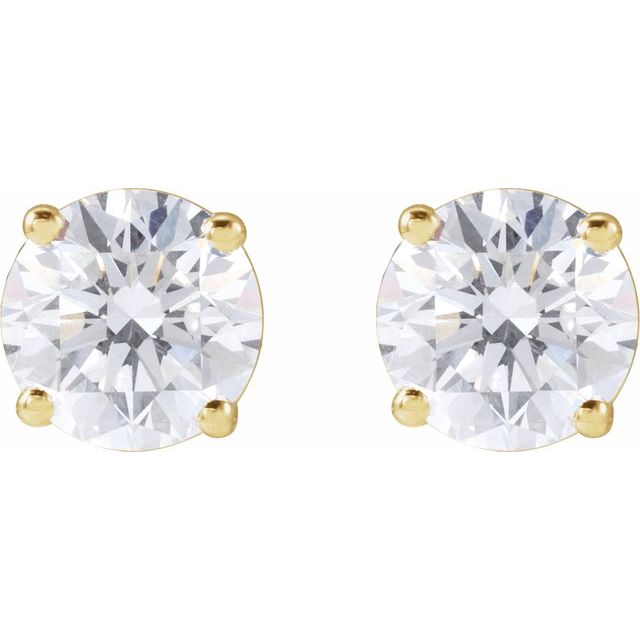 14K Yellow 1 1/2 CTW Lab-Grown Diamond Stud Earrings
