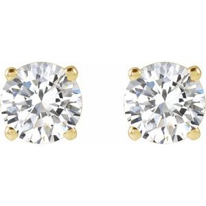 14K Yellow 1 CTW Lab-Grown Diamond Stud Earrings