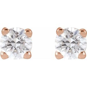 14K Rose 1/6 CTW Lab-Grown Diamond Stud Earrings