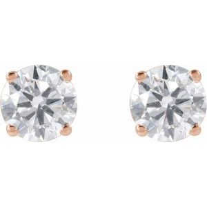 14K Rose 1 1/4 CTW Lab-Grown Diamond Stud Earrings