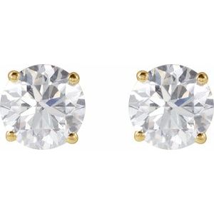 14K Yellow 2 CTW Lab-Grown Diamond Stud Earrings