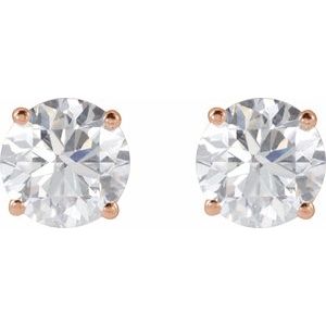 14K Rose 2 CTW Lab-Grown Diamond Stud Earrings