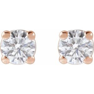 14K Rose 1/5 CTW Lab-Grown Diamond Stud Earrings