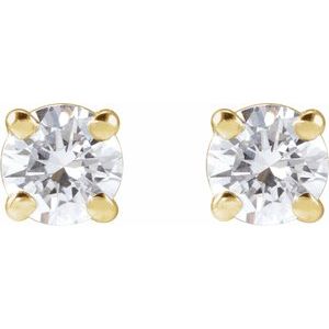 14K Yellow 1/3 CTW Lab-Grown Diamond Stud Earrings