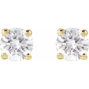 14K Yellow 1/2 CTW Lab-Grown Diamond Stud Earrings