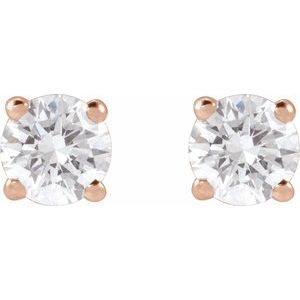 14K Rose 1/2 CTW Lab-Grown Diamond Stud Earrings