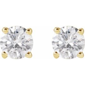 14K Yellow 3/4 CTW Lab-Grown Diamond Stud Earrings