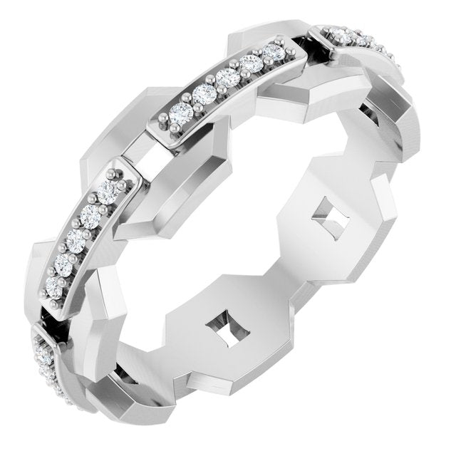 Platinum 1/5 CTW Lab-Grown Diamond Band