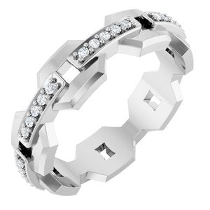 Platinum 1/5 CTW Lab-Grown Diamond Band
