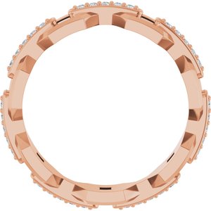 14K Rose 1/5 CTW Lab-Grown Diamond Band