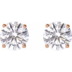 14K Rose 3 CTW Lab-Grown Diamond Stud Earrings