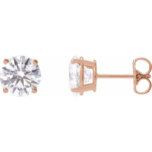 14K Rose 3 CTW Lab-Grown Diamond Stud Earrings