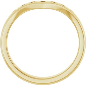 14K Yellow 1/10 CTW Lab-Grown Diamond Contour Band
