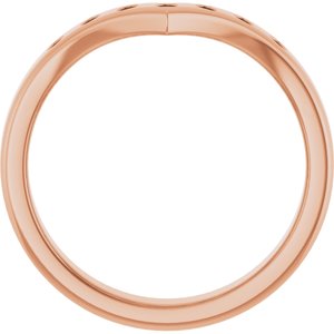 14K Rose 1/10 CTW Lab-Grown Diamond Contour Band