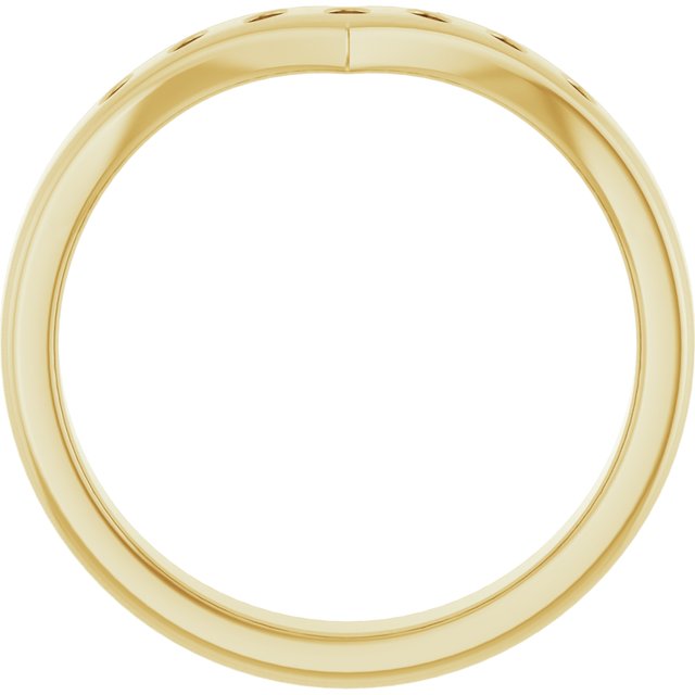 14K Yellow 1/10 CTW Lab-Grown Diamond Contour Band