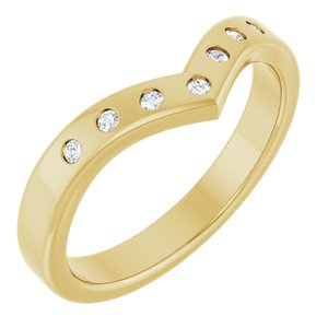 14K Yellow 1/10 CTW Lab-Grown Diamond Contour Band