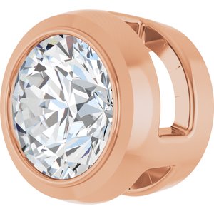 14K Rose 1/3 CT Lab Grown Diamond Slide Pendant