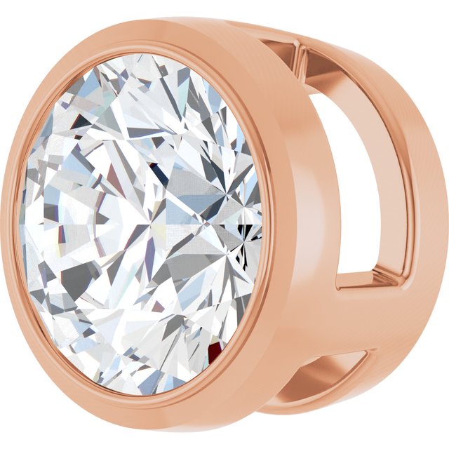 14K Rose 3/4 CT Lab-Grown Diamond Slide Pendant
