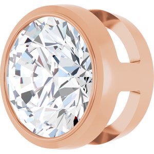 14K Rose 1 CT Lab-Grown Diamond Slide Pendant