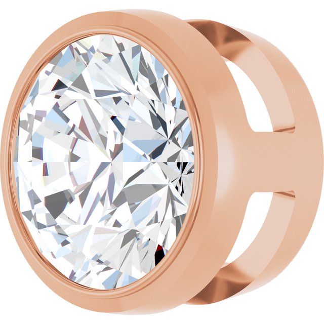 14K Rose 1 CT Lab-Grown Diamond Slide Pendant