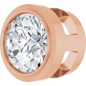 14K Rose 1/4 CT Lab-Grown Diamond Slide Pendant